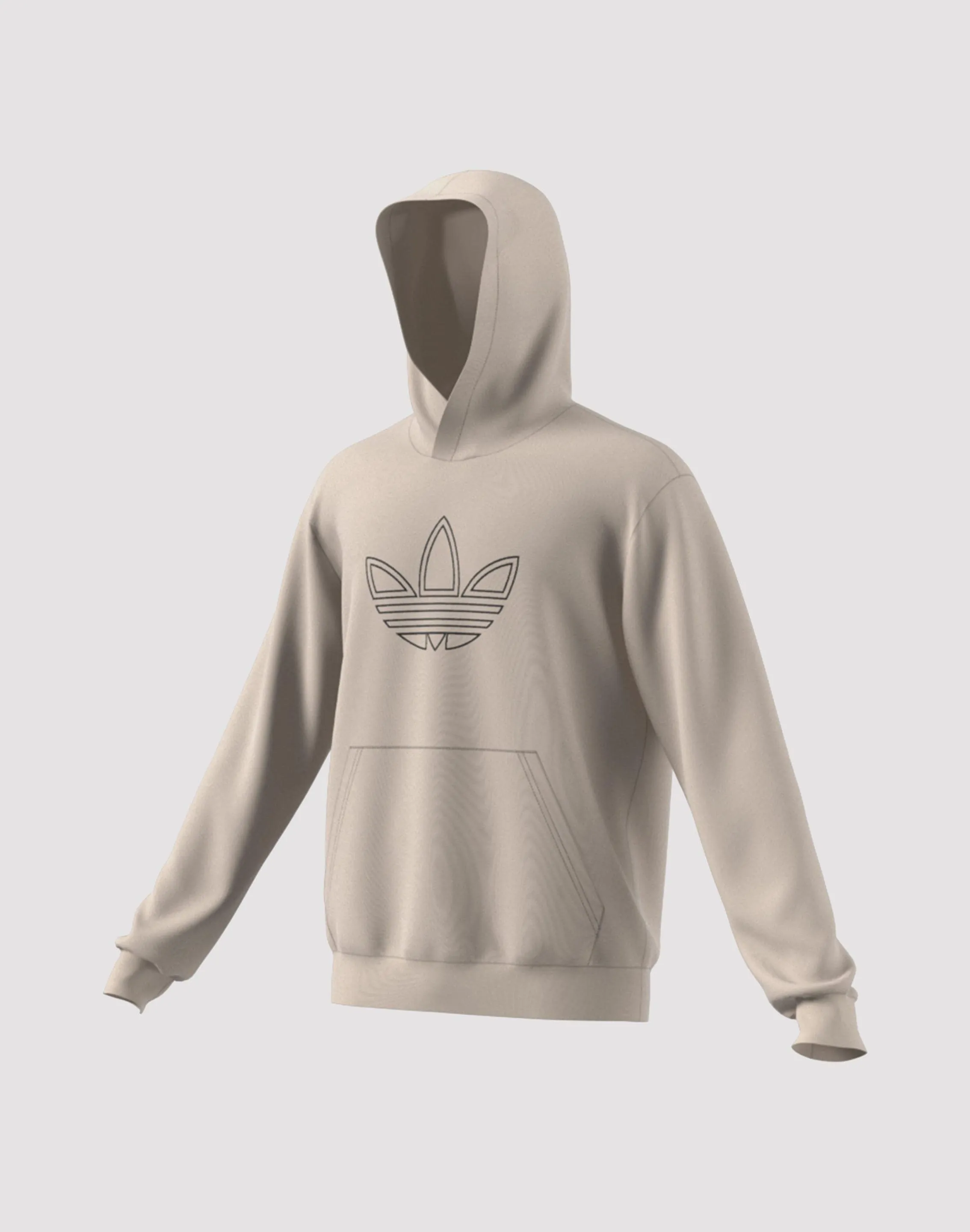 Adidas Outlined Trefoil Pullover Hoodie