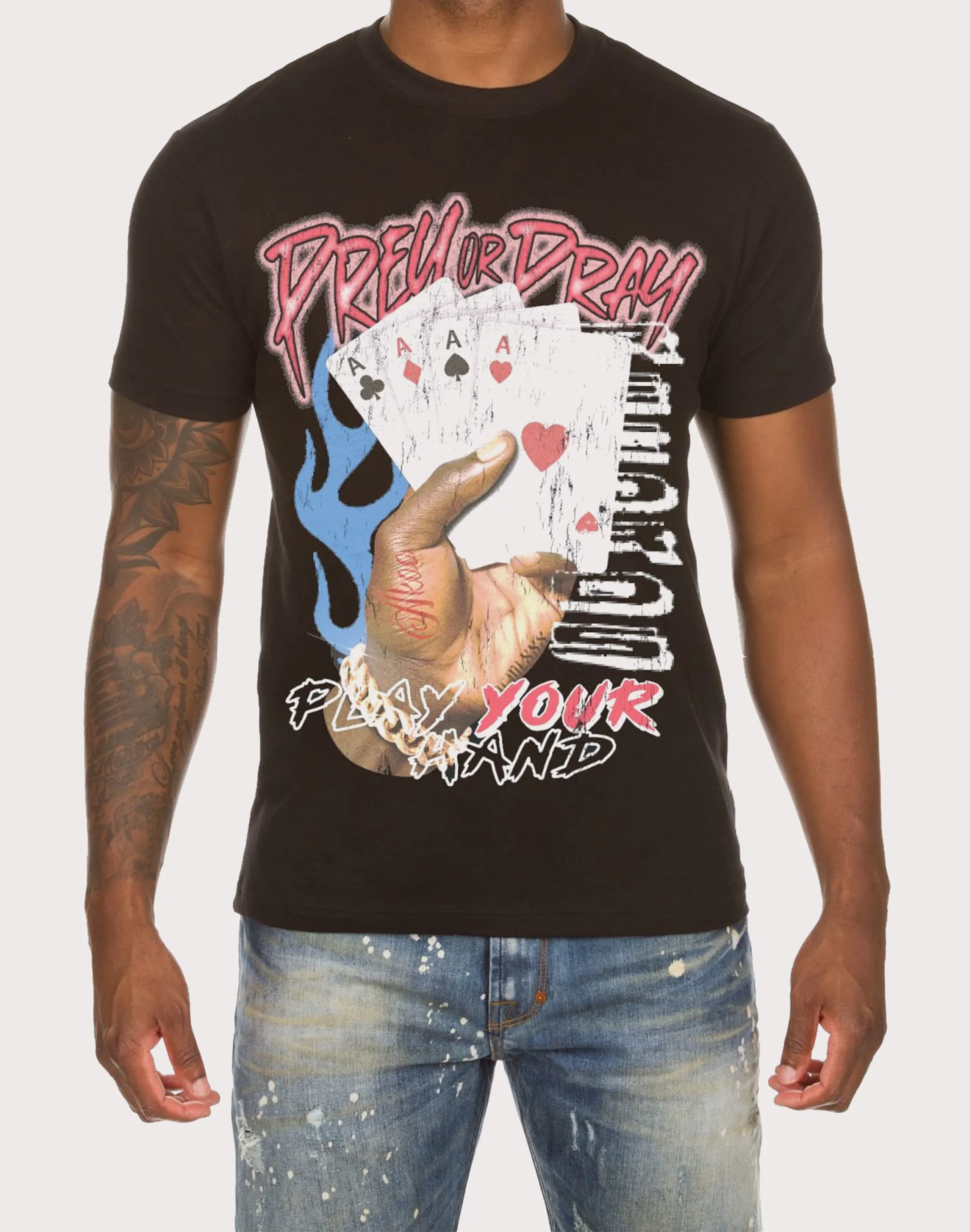Akoo Four Of A Kind Black Tee