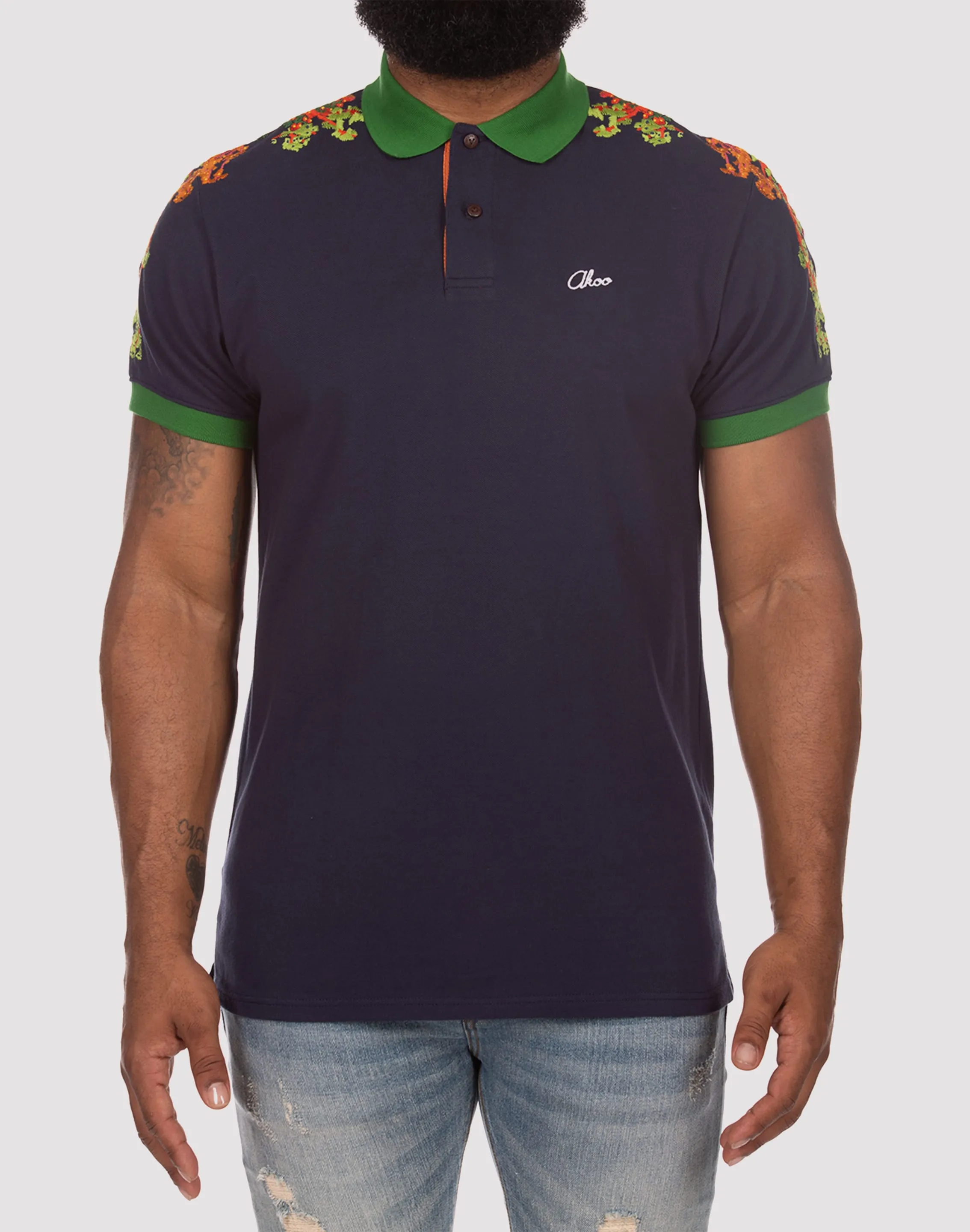 Akoo Greenery Blue Polo