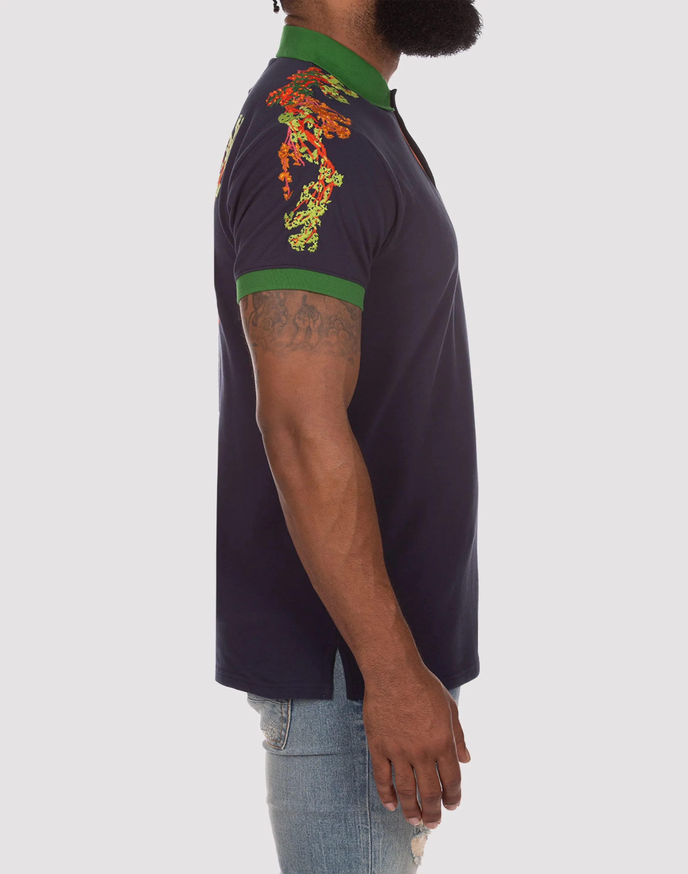 Akoo Greenery Blue Polo
