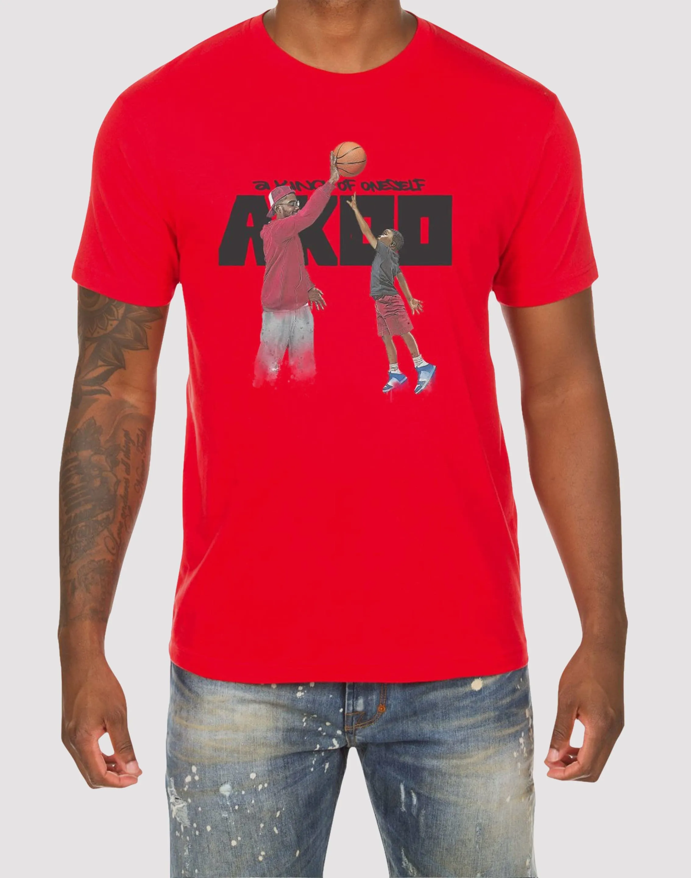 Akoo Hoops Red Tee