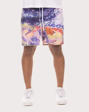 Akoo Landscape Nylon Mens' Printed Shorts