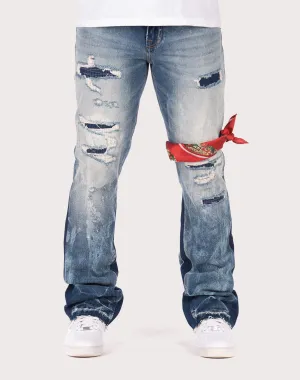 Akoo Monarch Slim Fit Stack Jeans