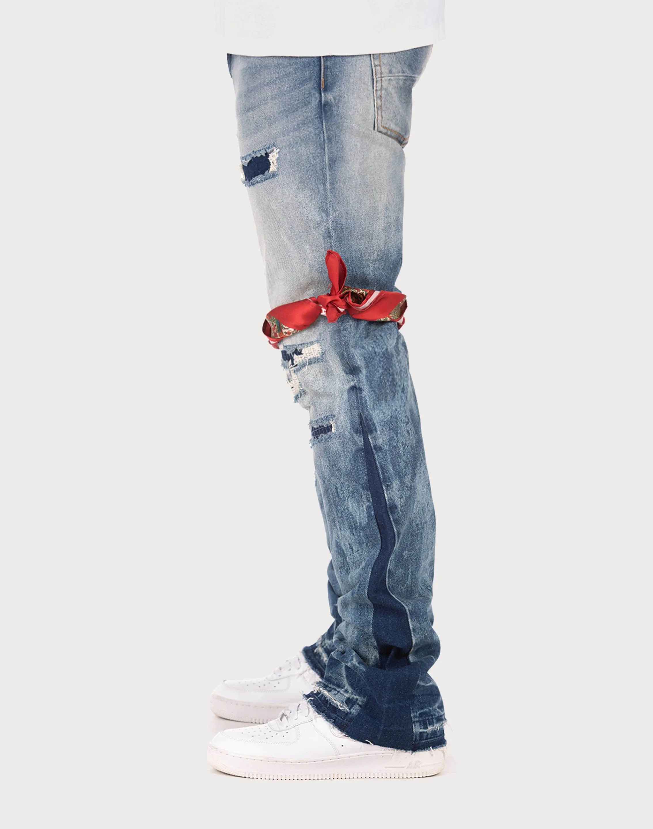 Akoo Monarch Slim Fit Stack Jeans