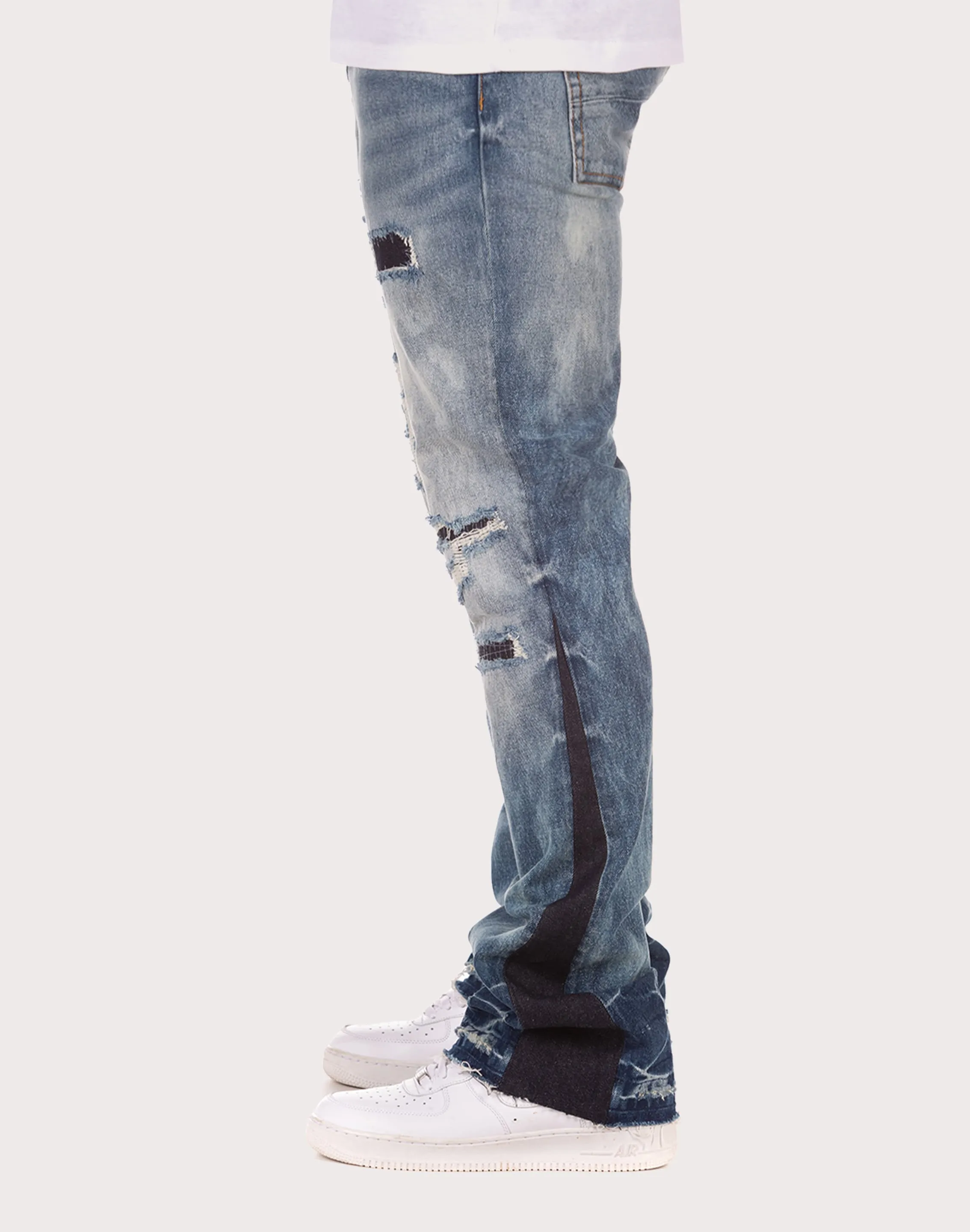 Akoo Monarch Slim Fit Stack Jeans