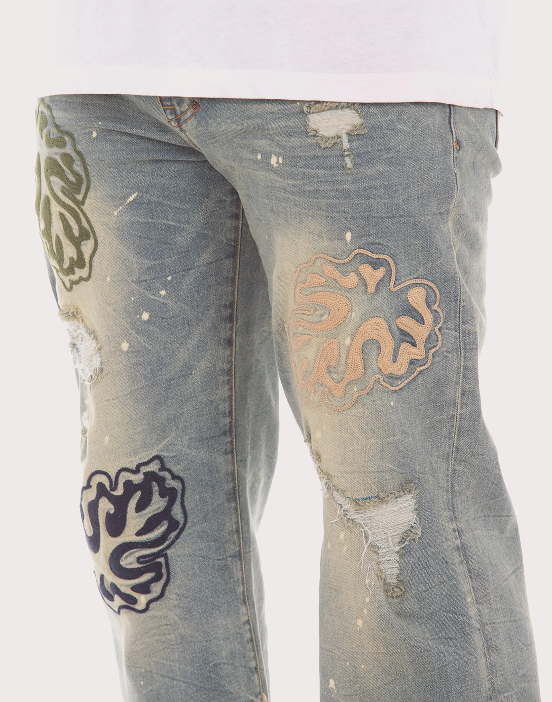 Akoo Monk Straight Fit Coral Reef Jean