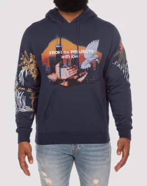 Akoo With Love Blue Hoodie