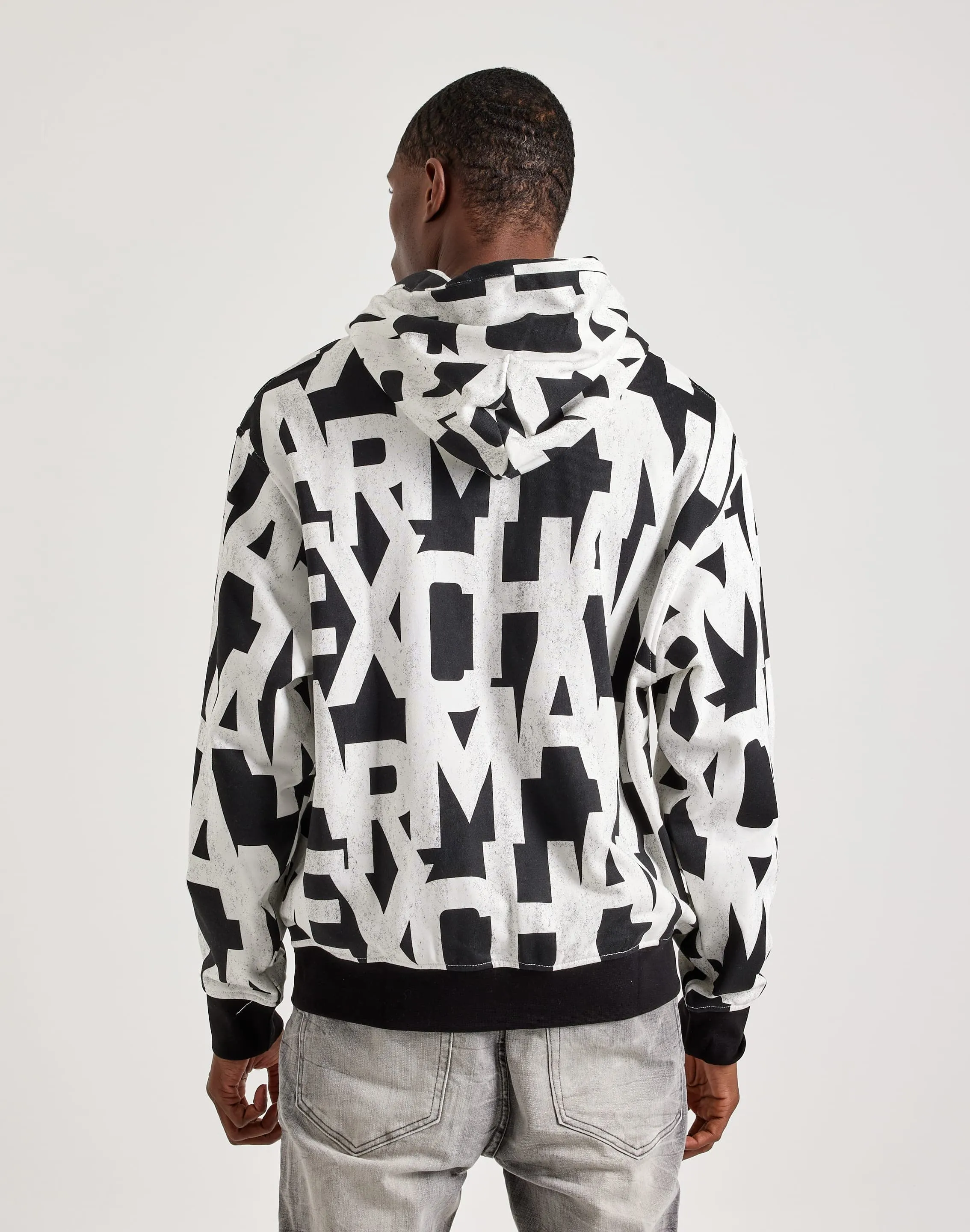 Armani Exchange Allover Print Logo Hoodie