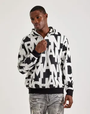Armani Exchange Allover Print Logo Hoodie