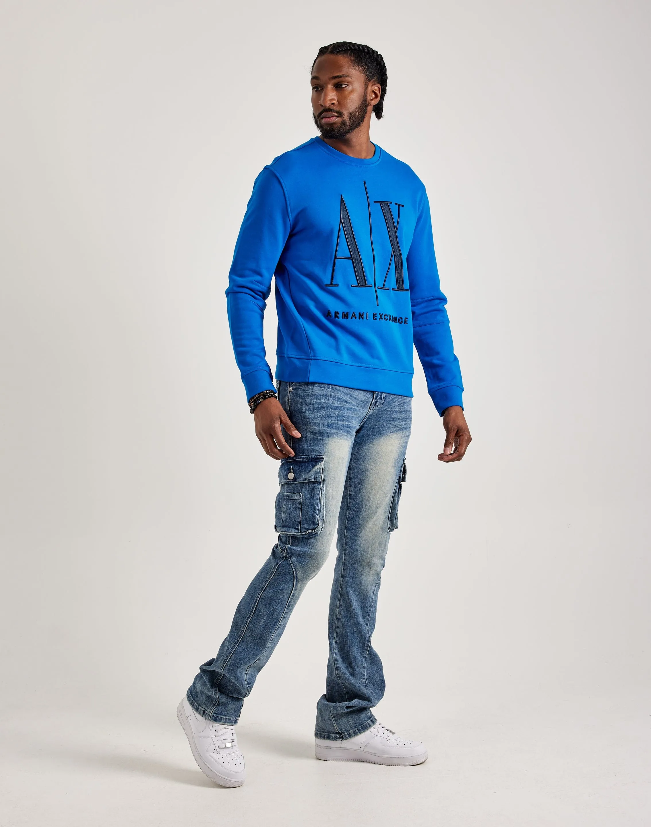 Armani Exchange Icon Logo Crewneck Sweatshirt