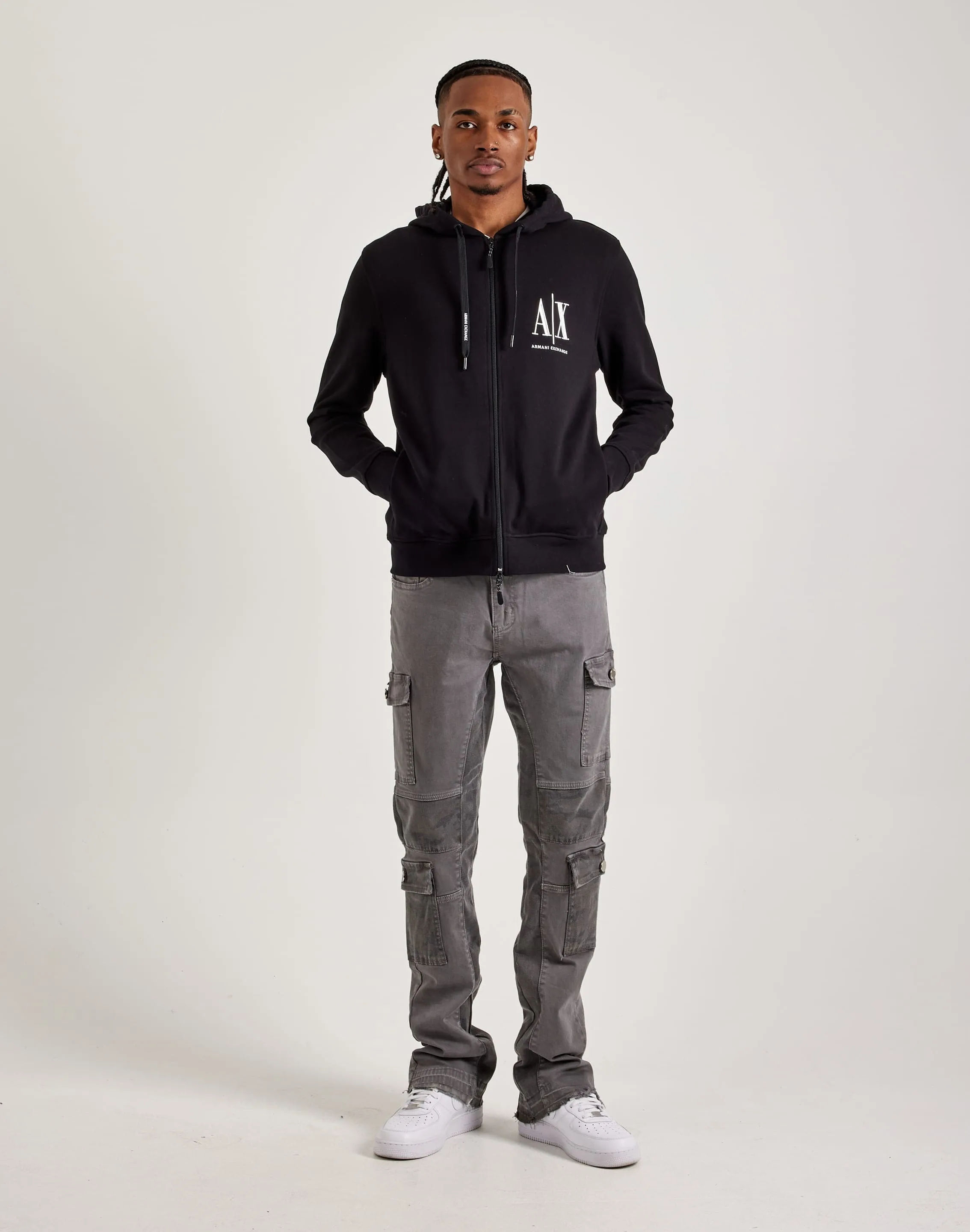 Armani Exchange Icon Logo Full-Zip Hoodie