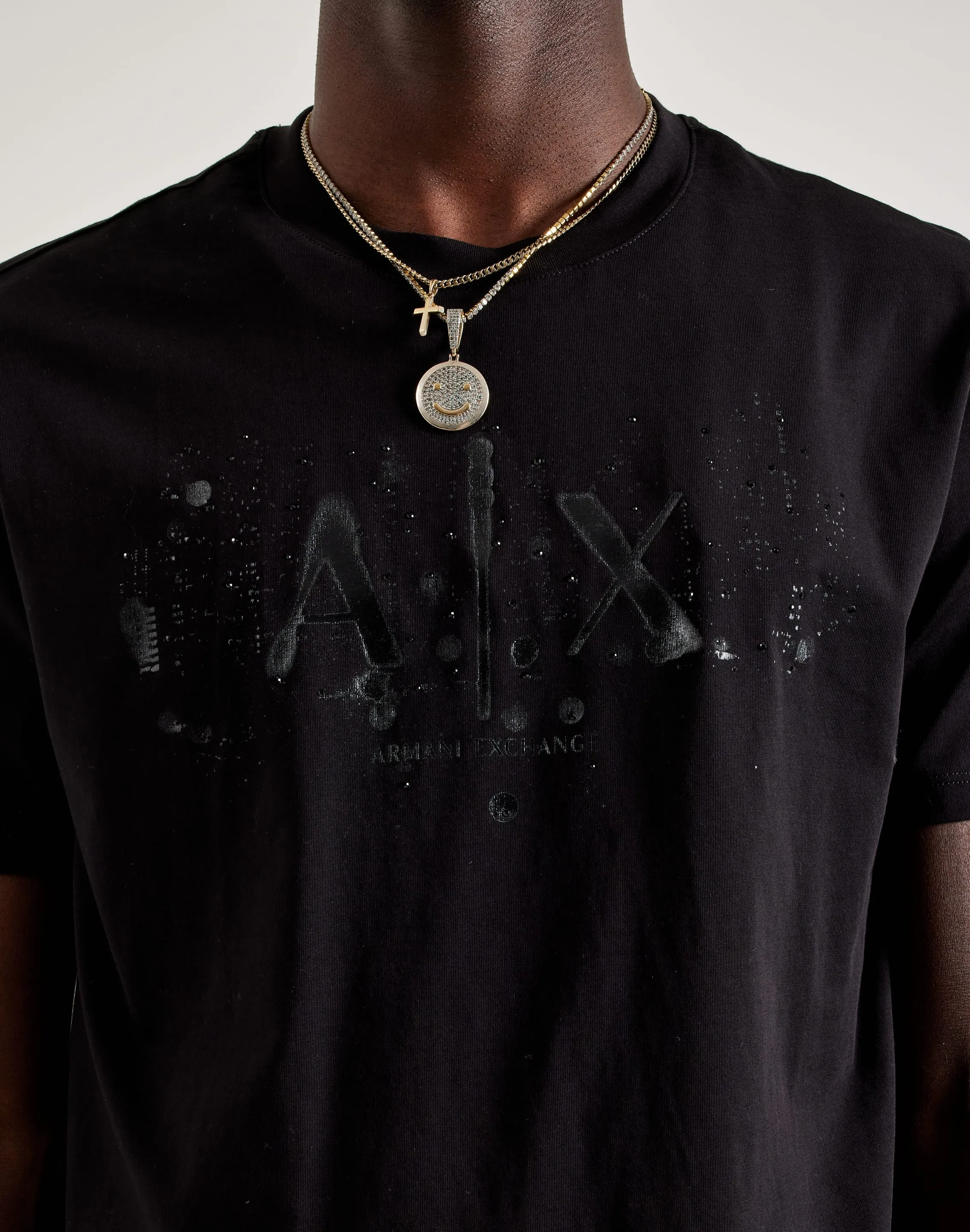 Armani Exchange Paint Splatter Logo Tee