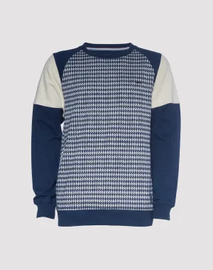 A.TIZIANO Meyer Navy Crewneck