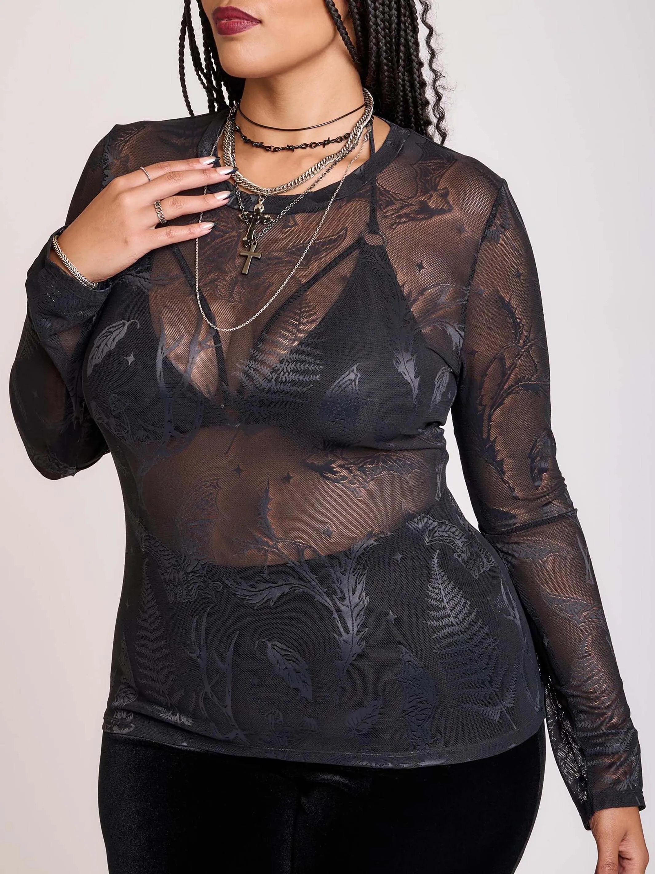 Bat Mesh Top