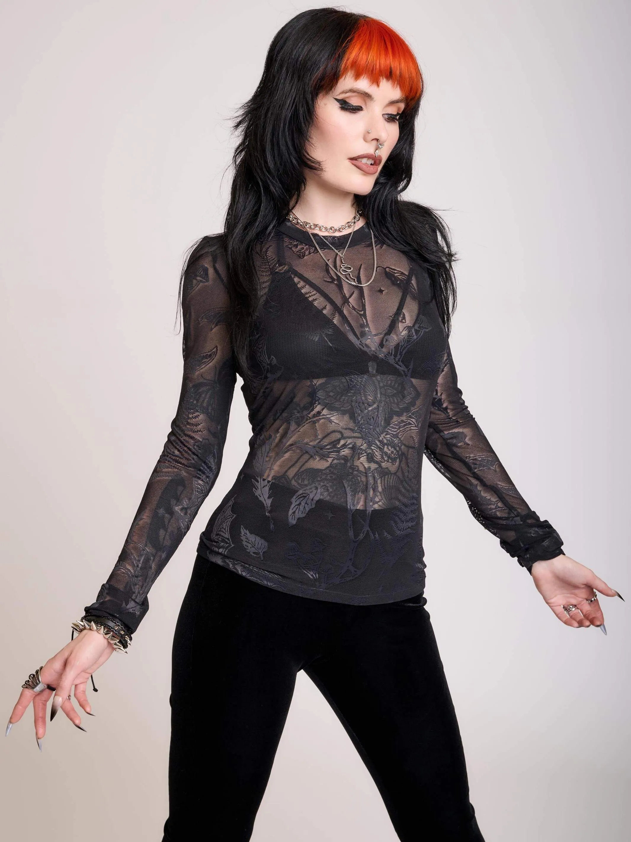 Bat Mesh Top