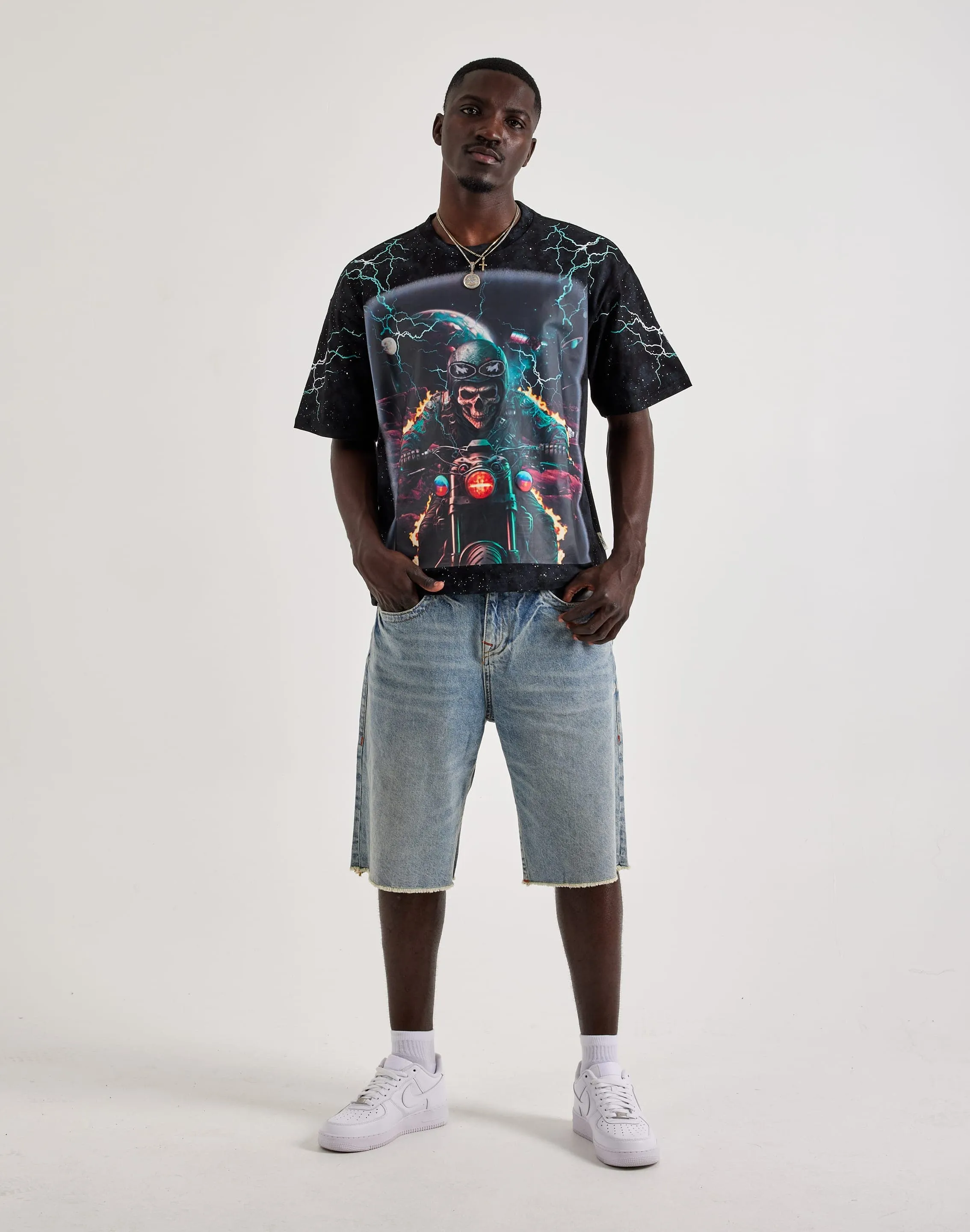 BKYS Skull Rider Cropped Tee