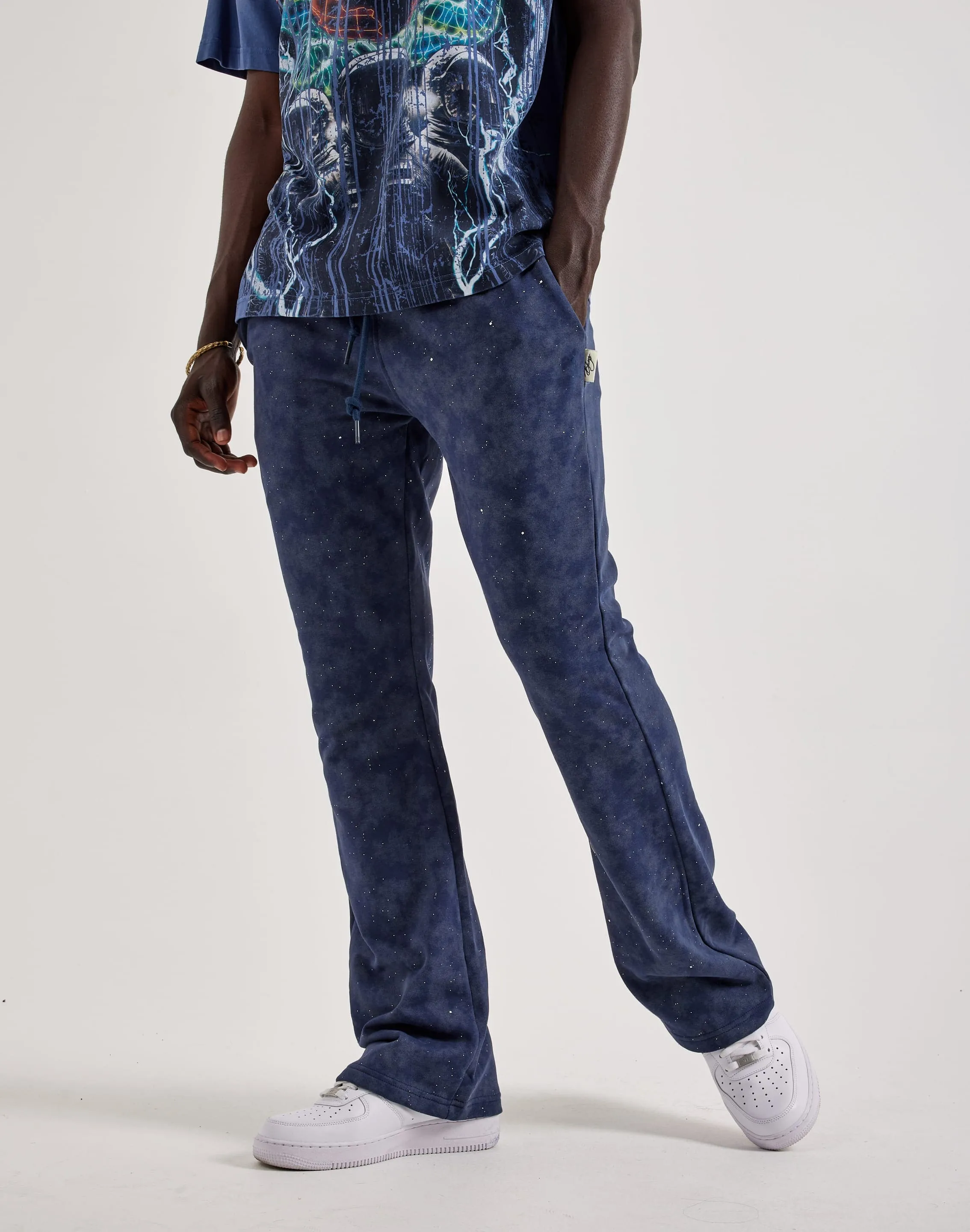 BKYS Washed Fleece Flare Pants