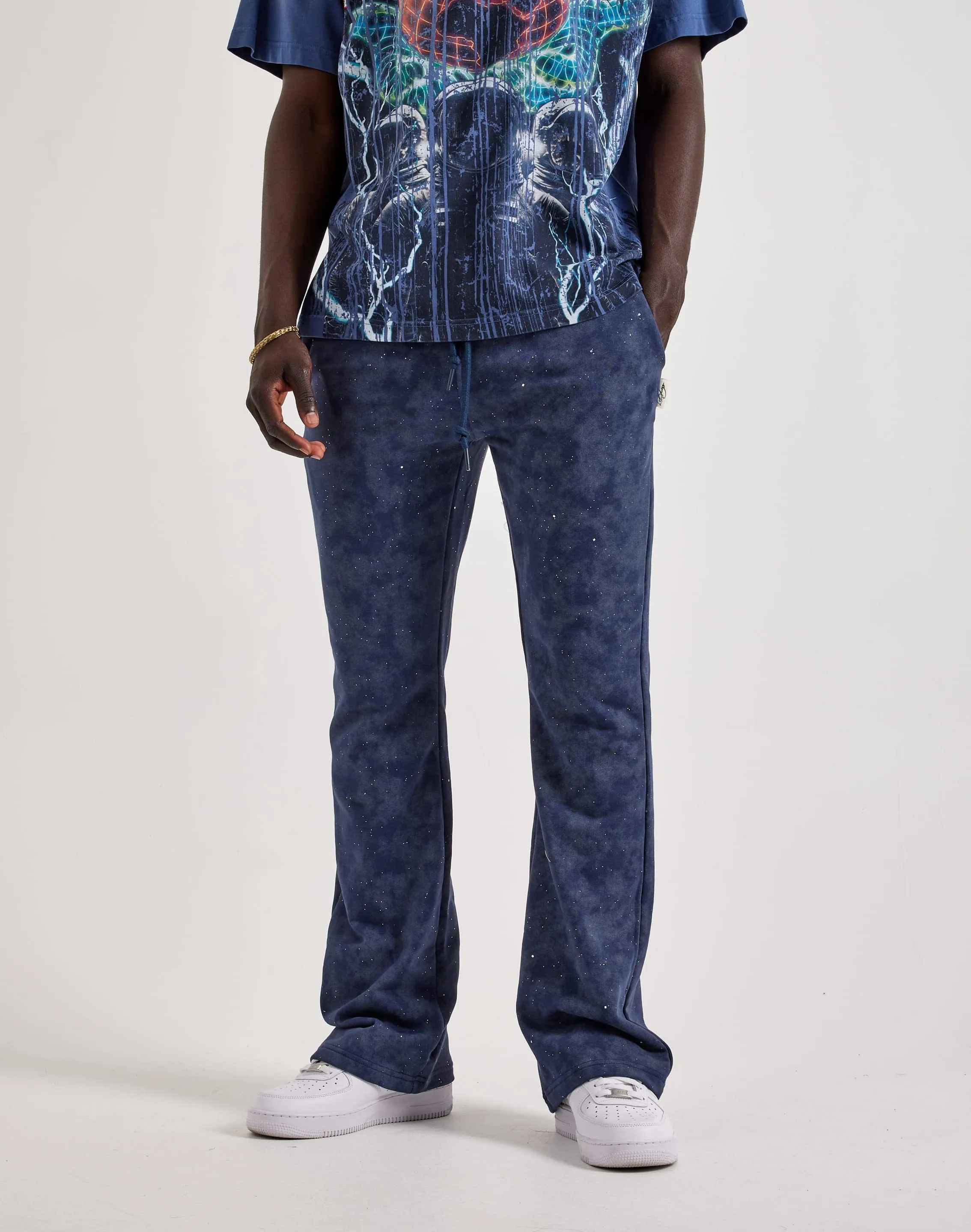 BKYS Washed Fleece Flare Pants