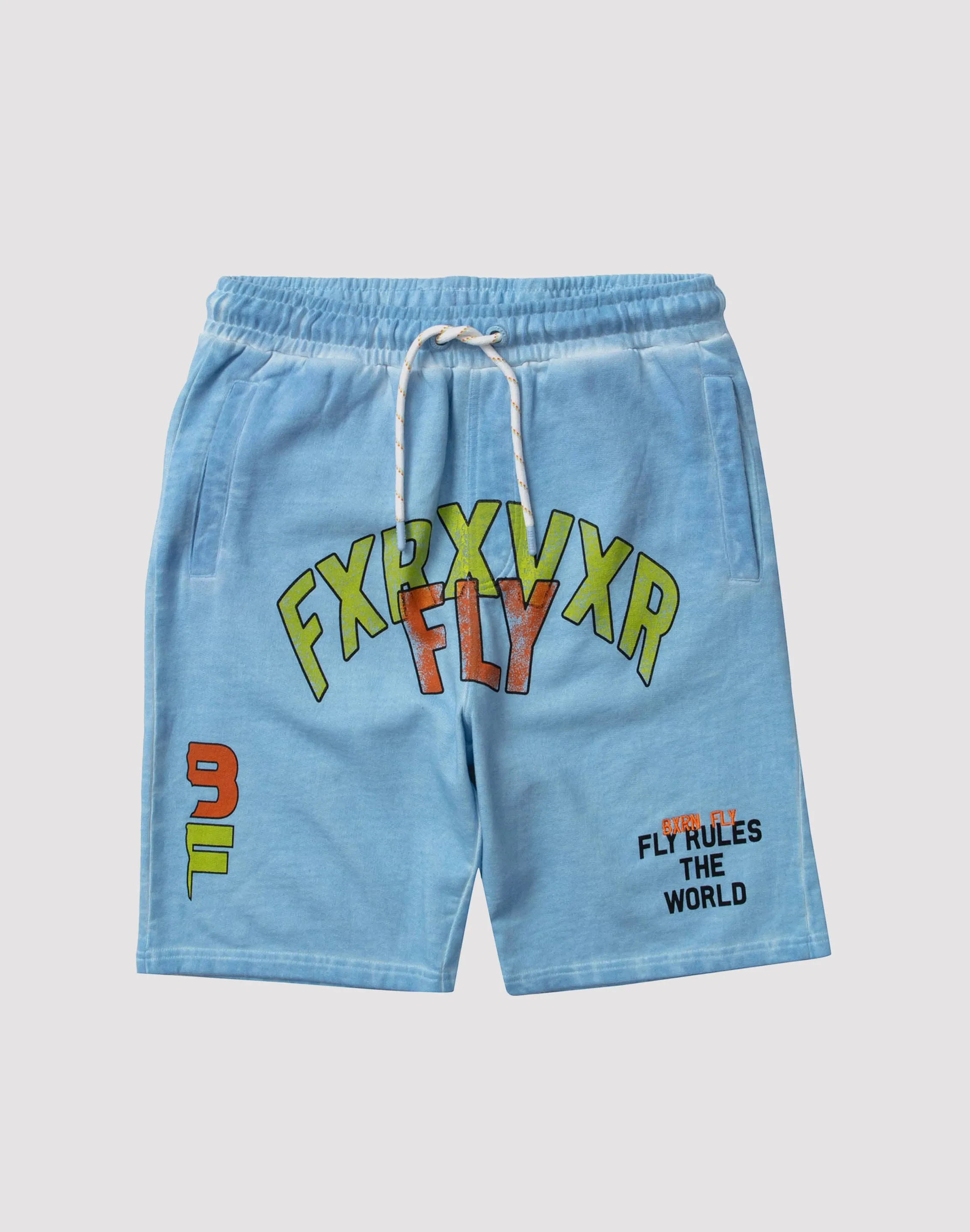 BLUE LABEL APPAREL LLC Born Fly Enzyme Wash Fleece Shorts