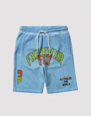 BLUE LABEL APPAREL LLC Born Fly Enzyme Wash Fleece Shorts