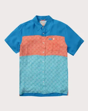 BLUE LABEL APPAREL LLC Born Fly Supremely Fly Woven Printed Collar Shirt