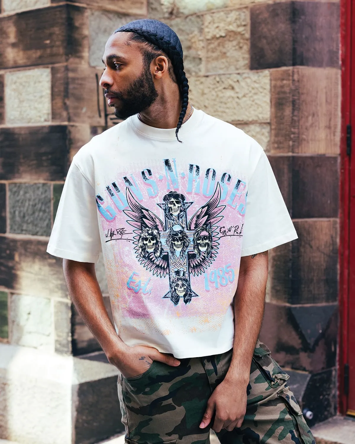 Central Mills Guns N' Roses Cropped Tee