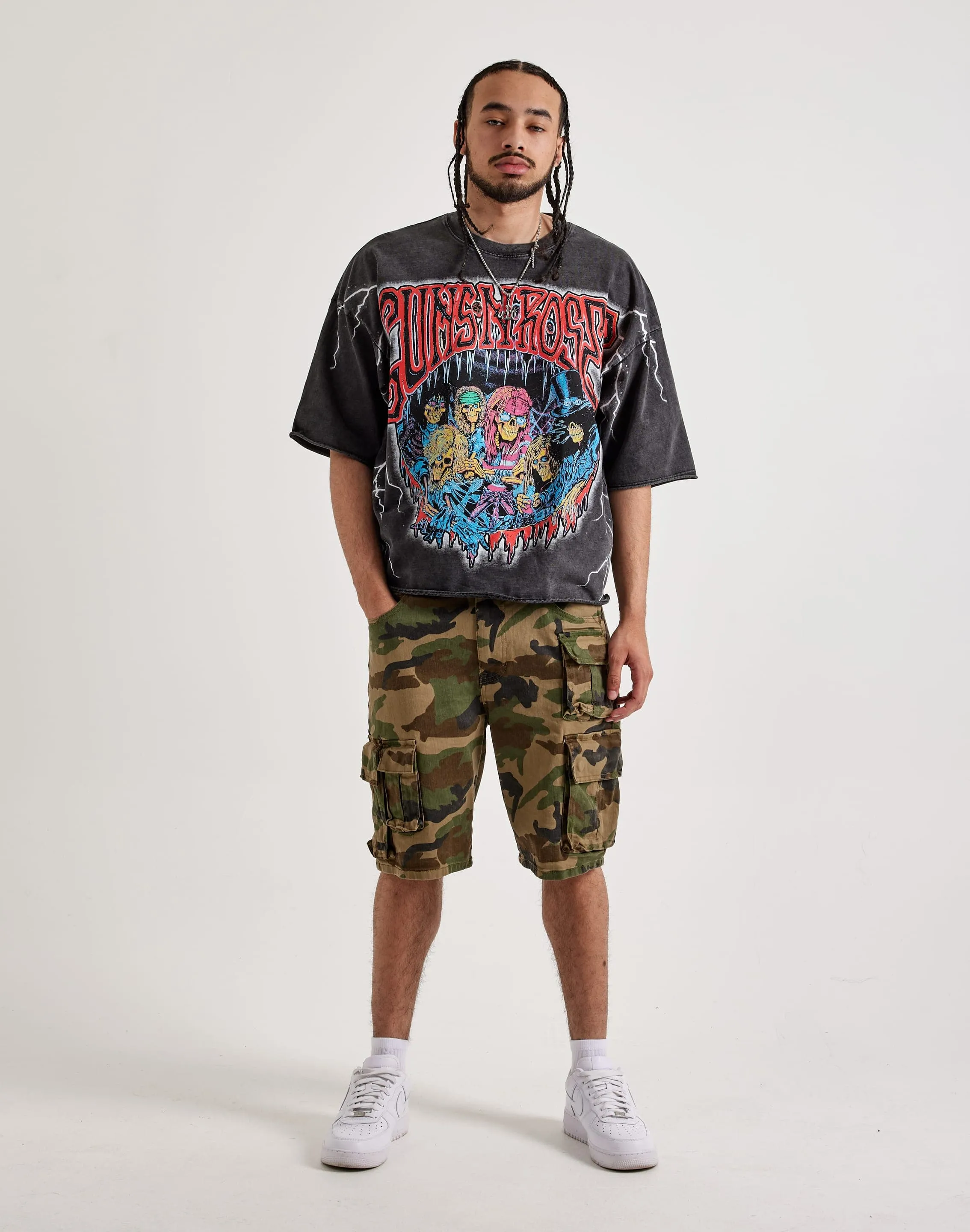 Central Mills Guns N' Roses Cropped Tee