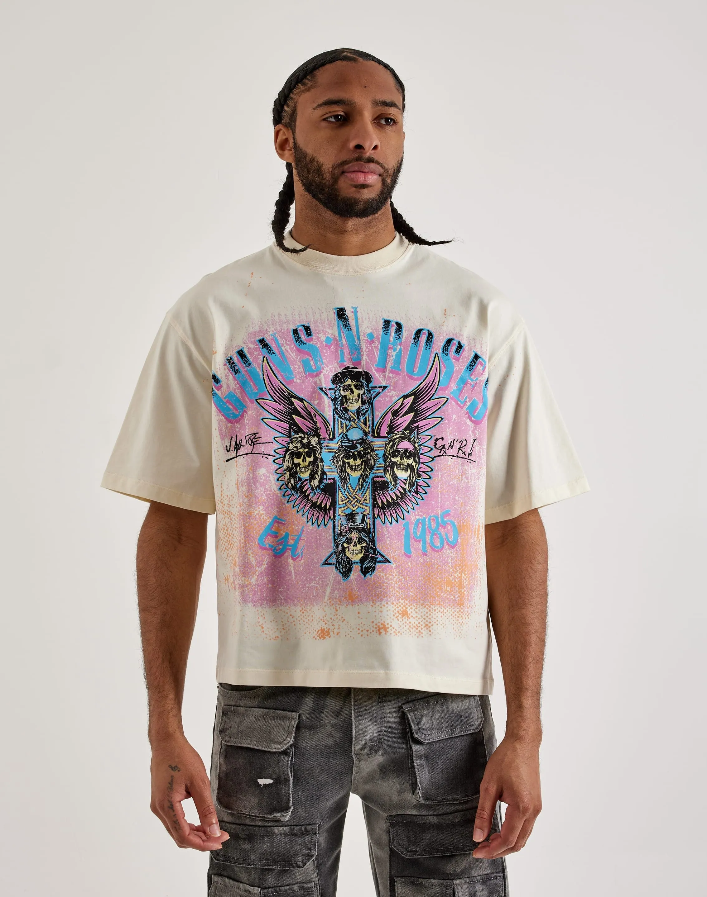 Central Mills Guns N' Roses Cropped Tee