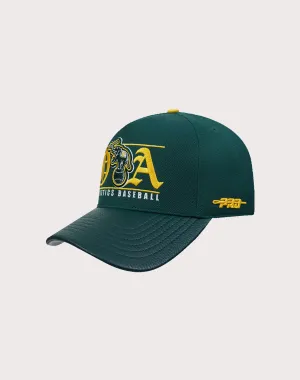 Central Mills Pro Standard Oakland Athletics Loyalty Pinch Snapback Hat-Green