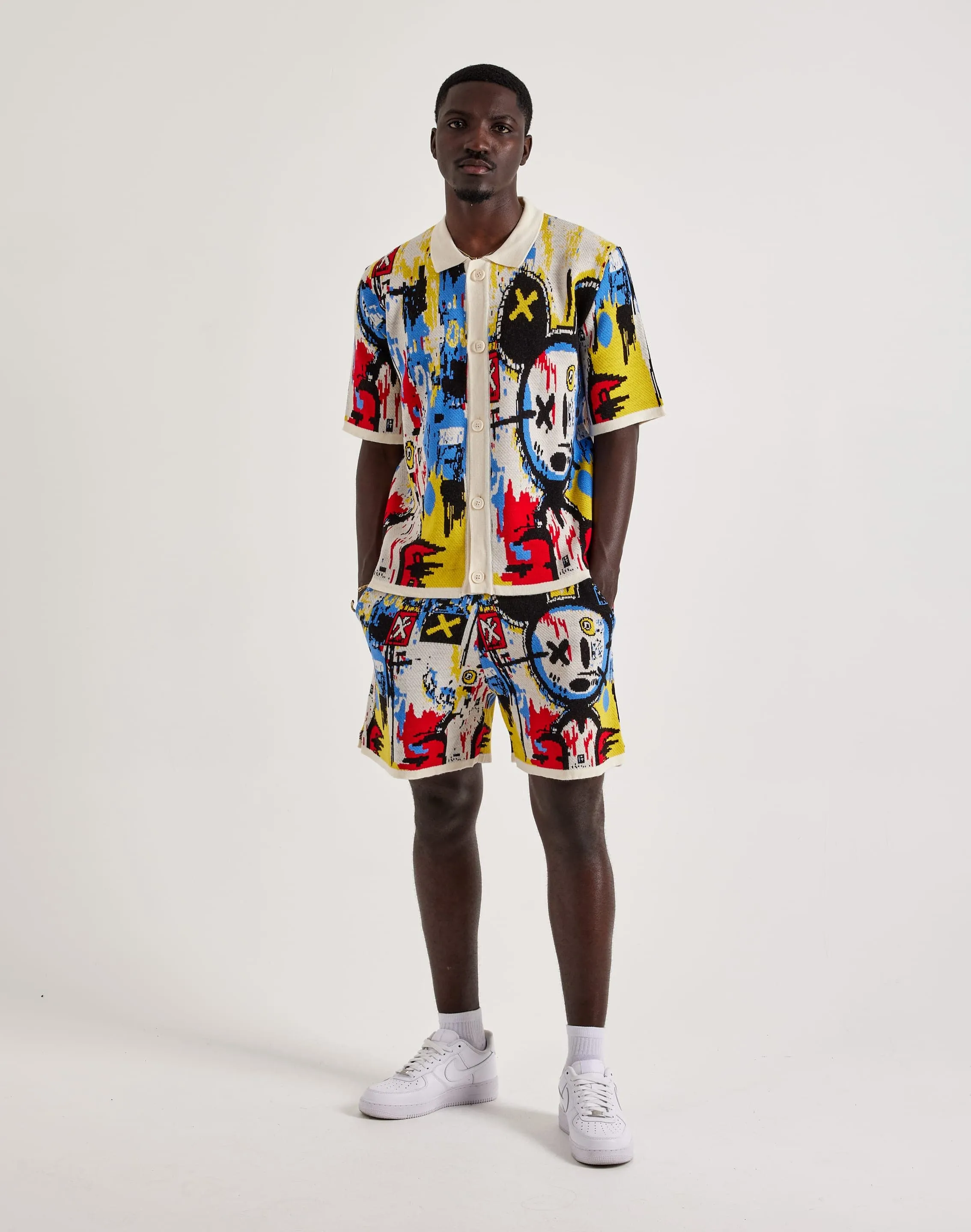 Chapter By Kohli Art Knit Button Shirt