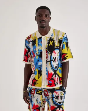 Chapter By Kohli Art Knit Button Shirt