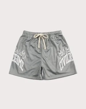 CIVIL CLOTHING Burning Regime Mesh Seafoam Shorts