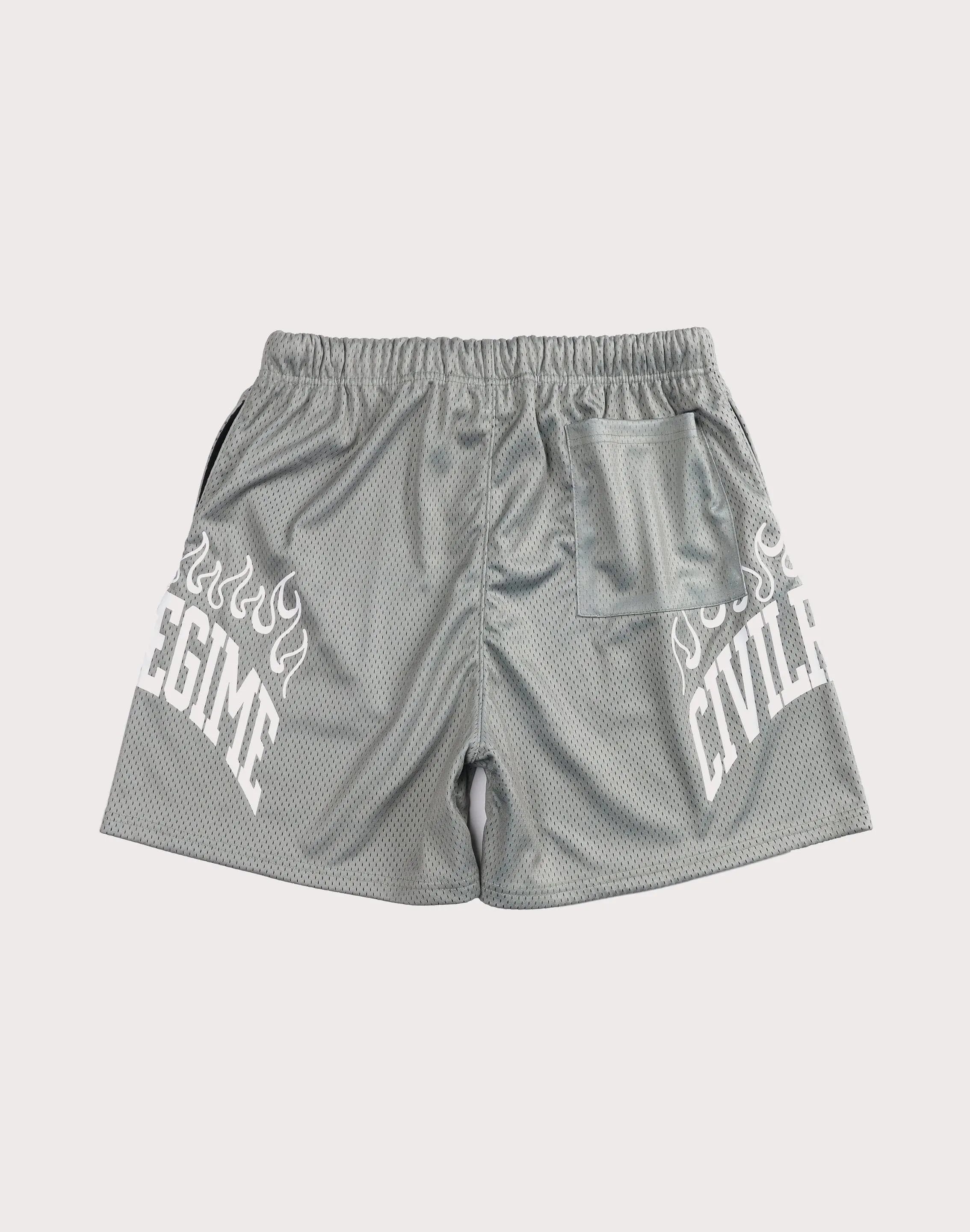 CIVIL CLOTHING Burning Regime Mesh Seafoam Shorts
