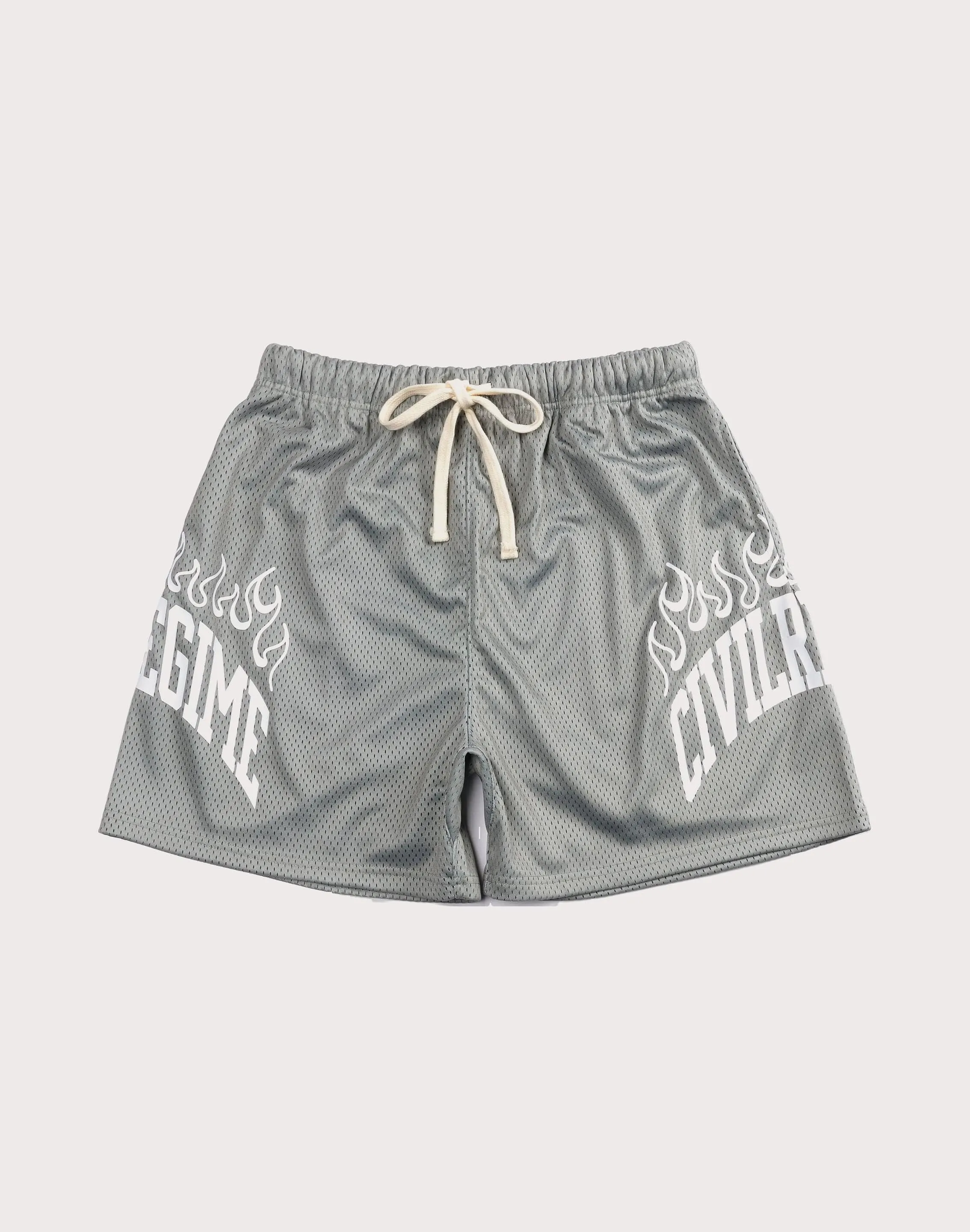 CIVIL CLOTHING Burning Regime Mesh Seafoam Shorts