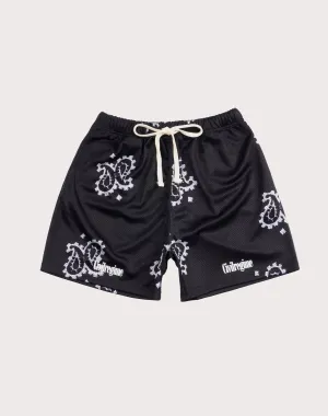 CIVIL CLOTHING Out West Black Mesh Shorts