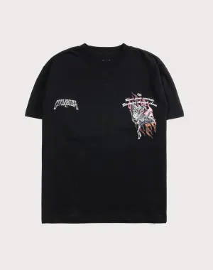 CIVIL CLOTHING Risen From Fire Black Oversized Tee