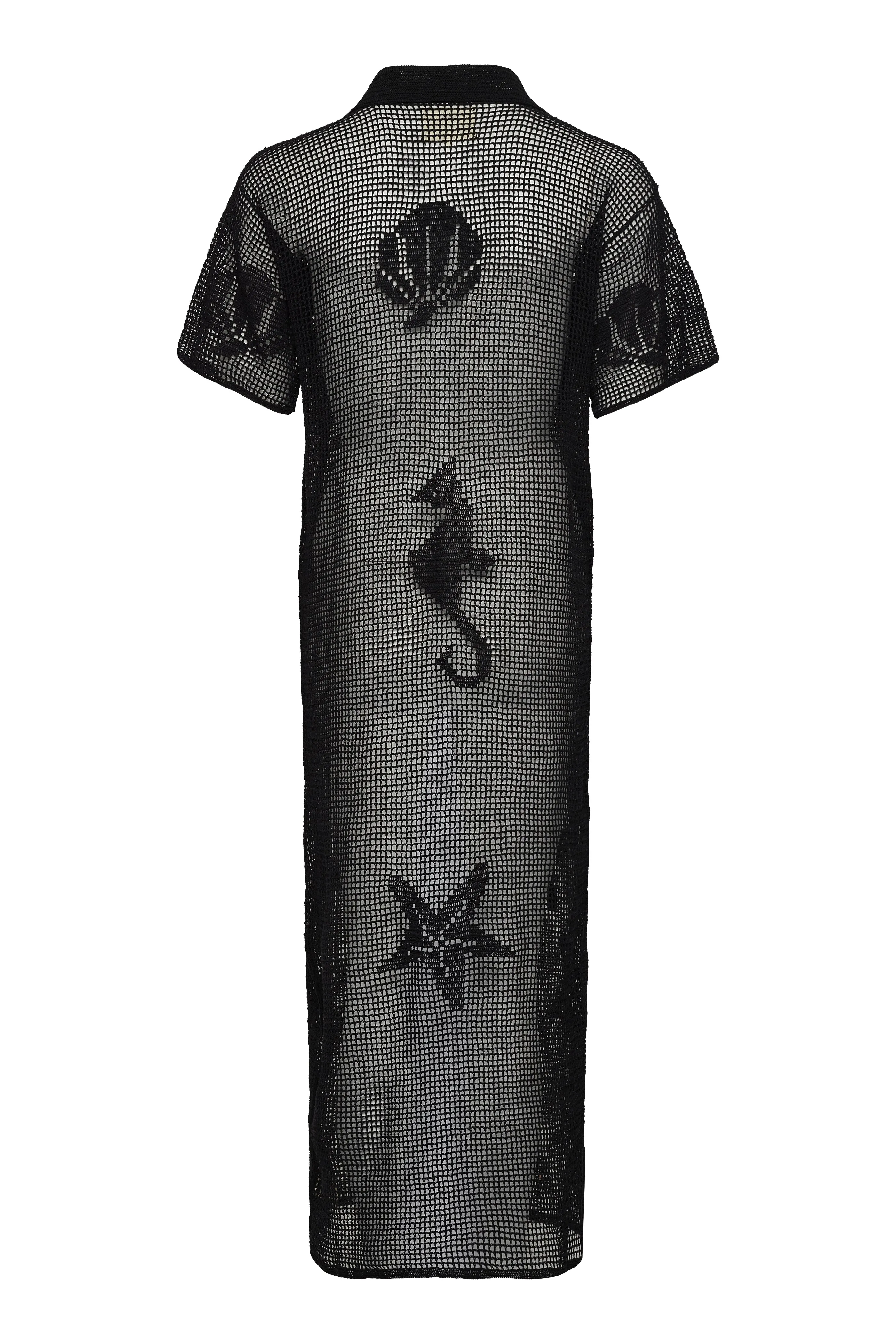 Crochet Shirt Dress - Final Sale