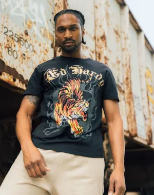 Ed Hardy Crawling Tiger Rhinestone Tee