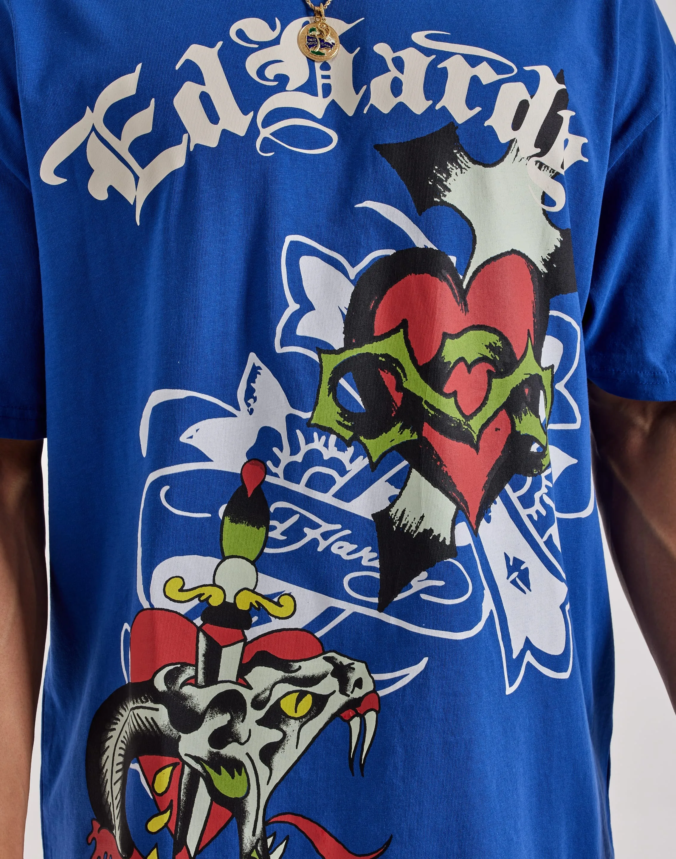 Ed Hardy Cross Heart Boxy Tee