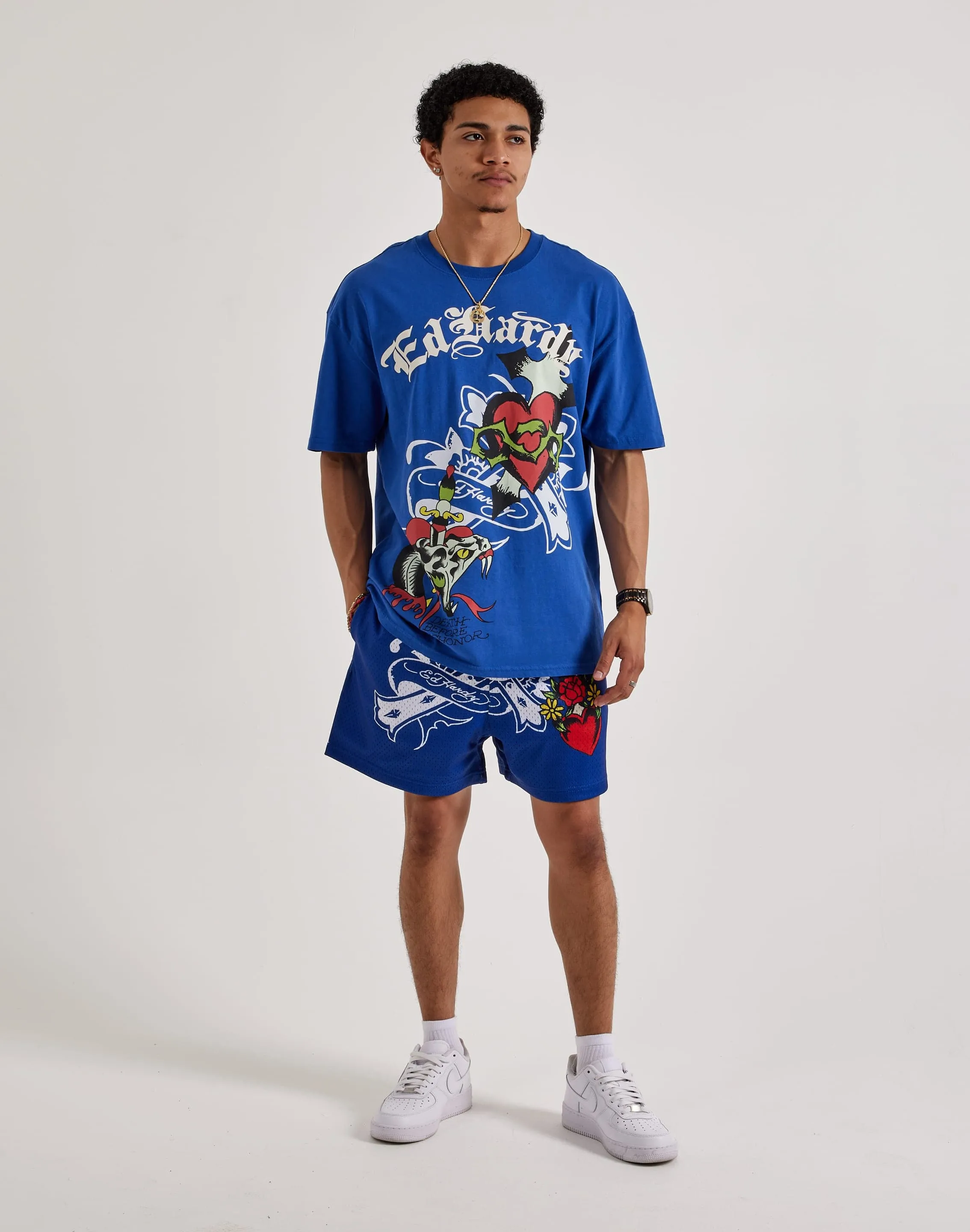 Ed Hardy Cross Heart Boxy Tee