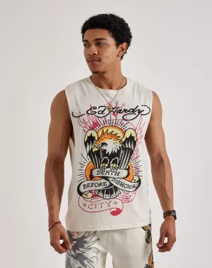 Ed Hardy Death Before Dishonor Eagle Sleeveless Tee
