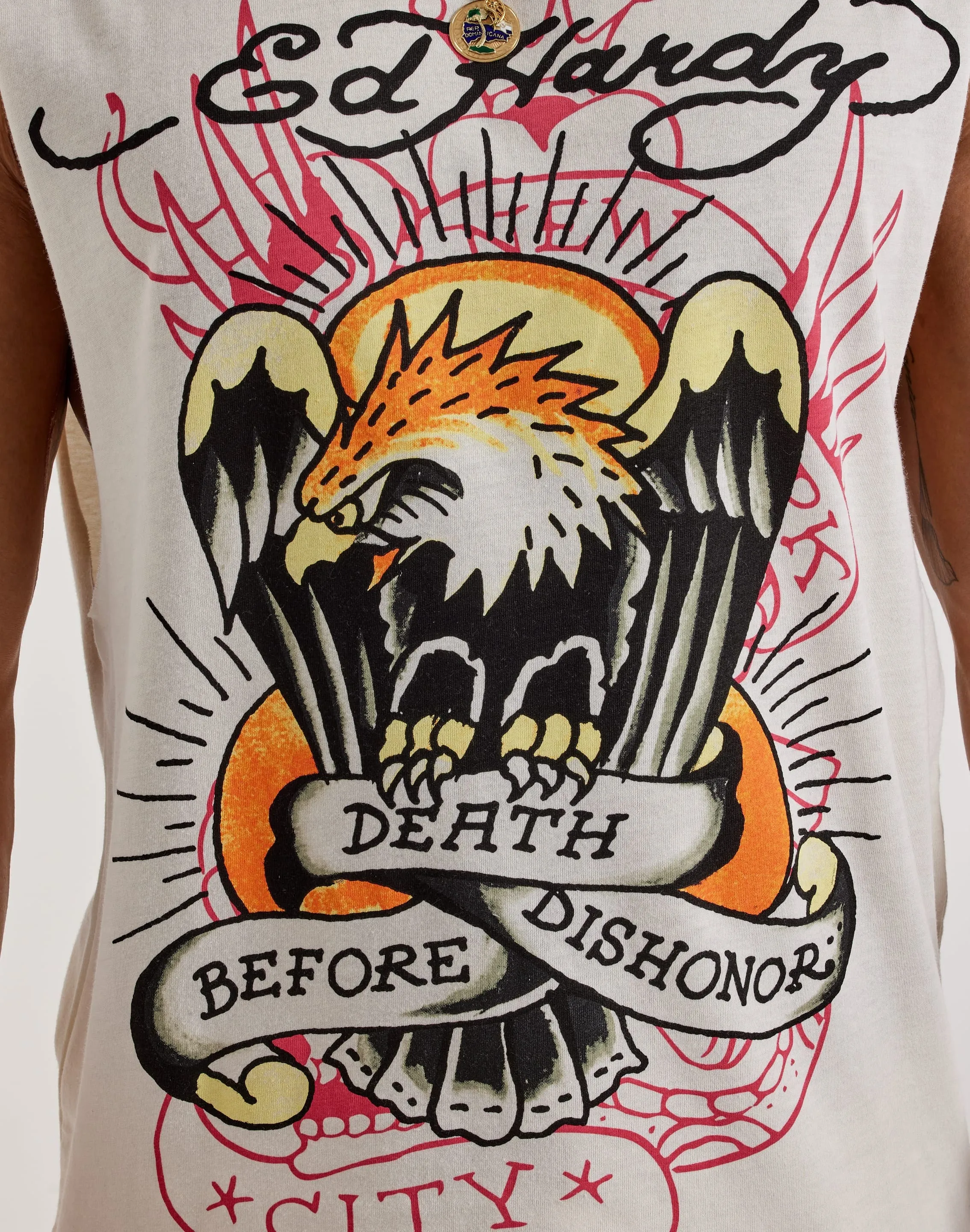 Ed Hardy Death Before Dishonor Eagle Sleeveless Tee