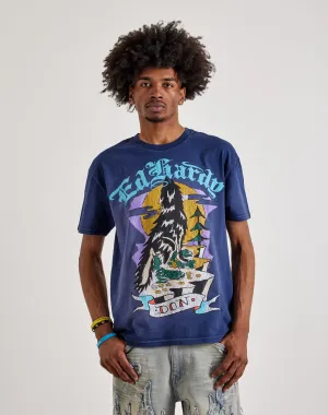 Ed Hardy  Don Wolf Short Sleeve Boxy Tee