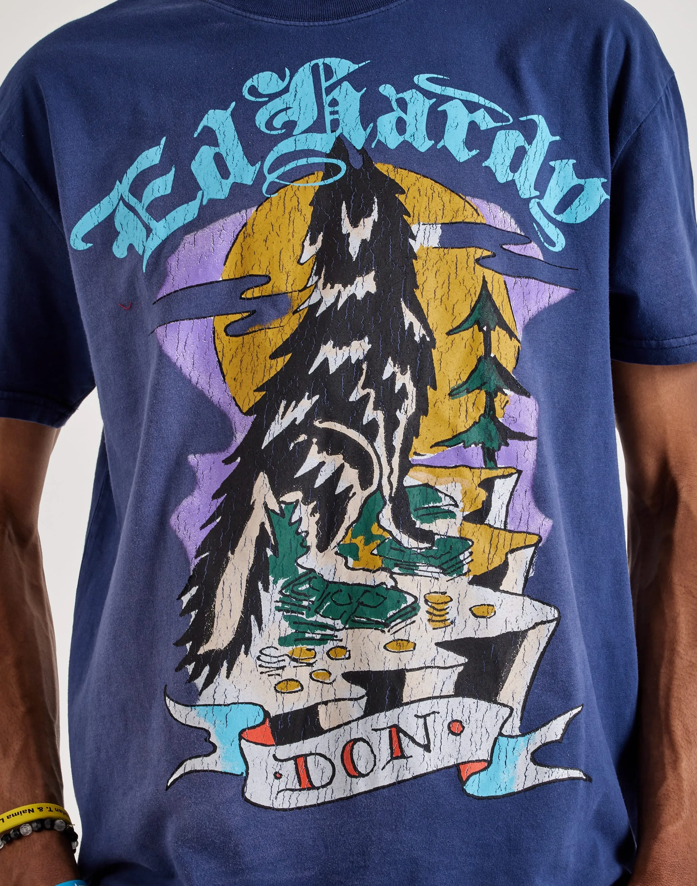 Ed Hardy  Don Wolf Short Sleeve Boxy Tee