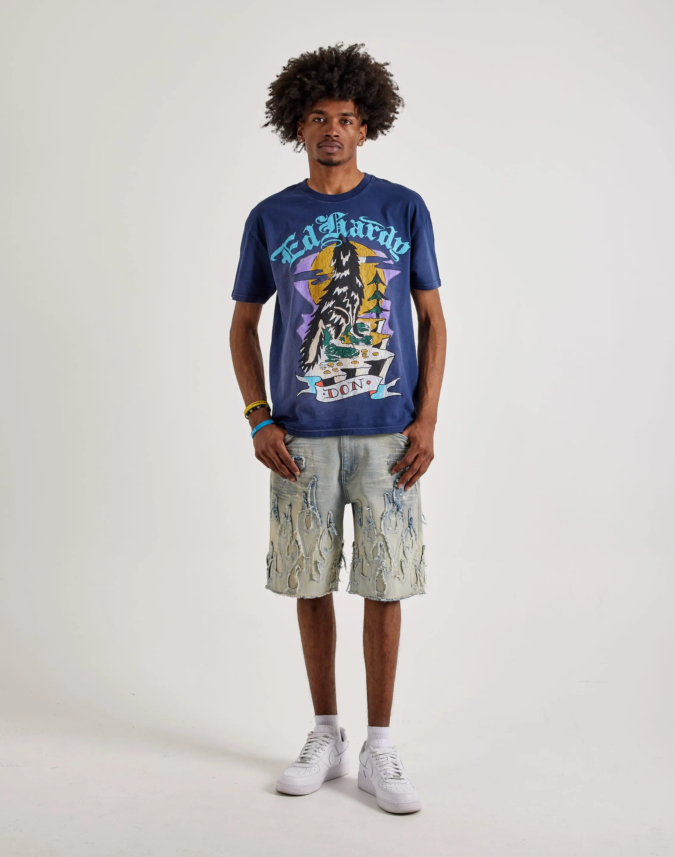 Ed Hardy  Don Wolf Short Sleeve Boxy Tee