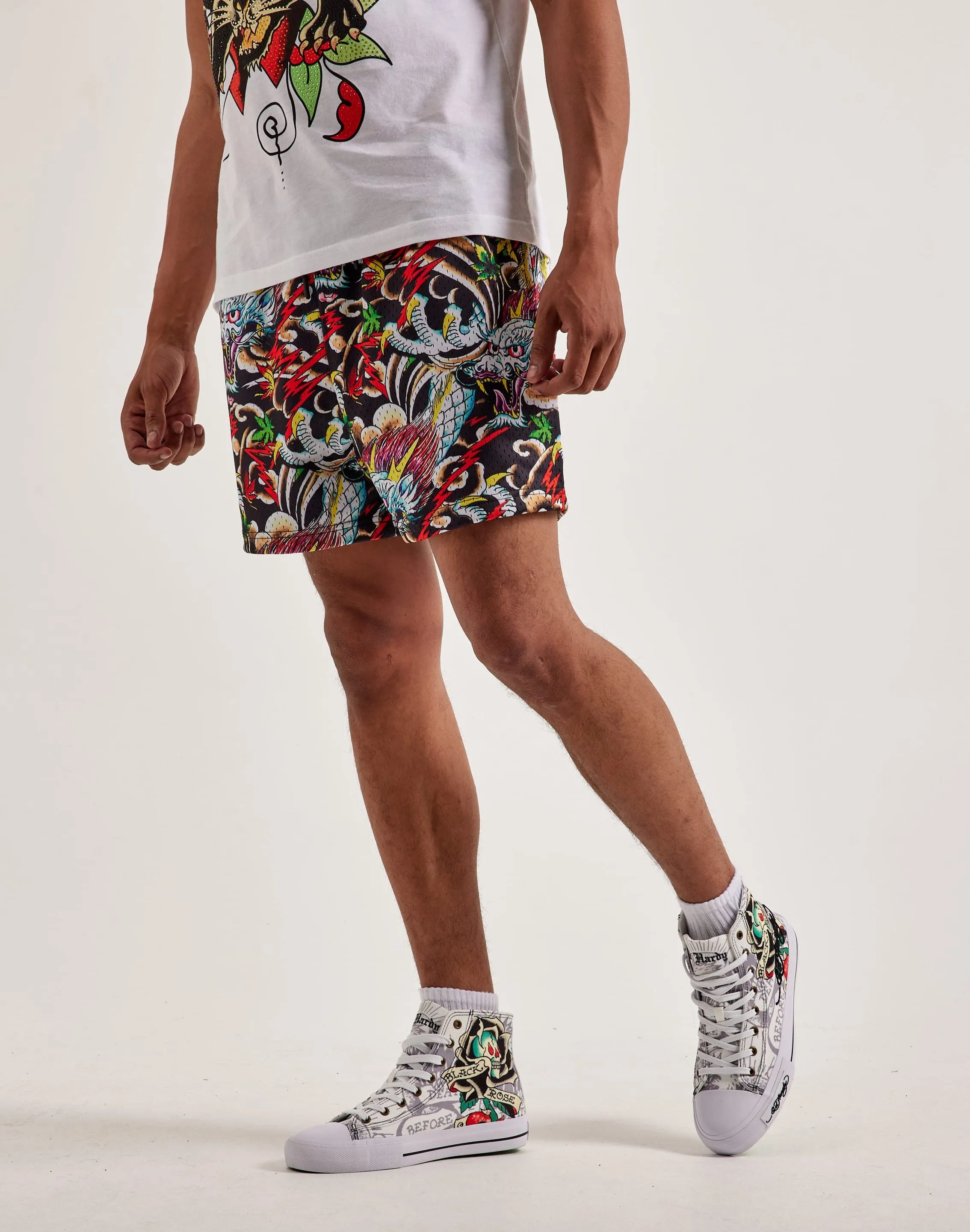 Ed Hardy Dragon Mesh Shorts