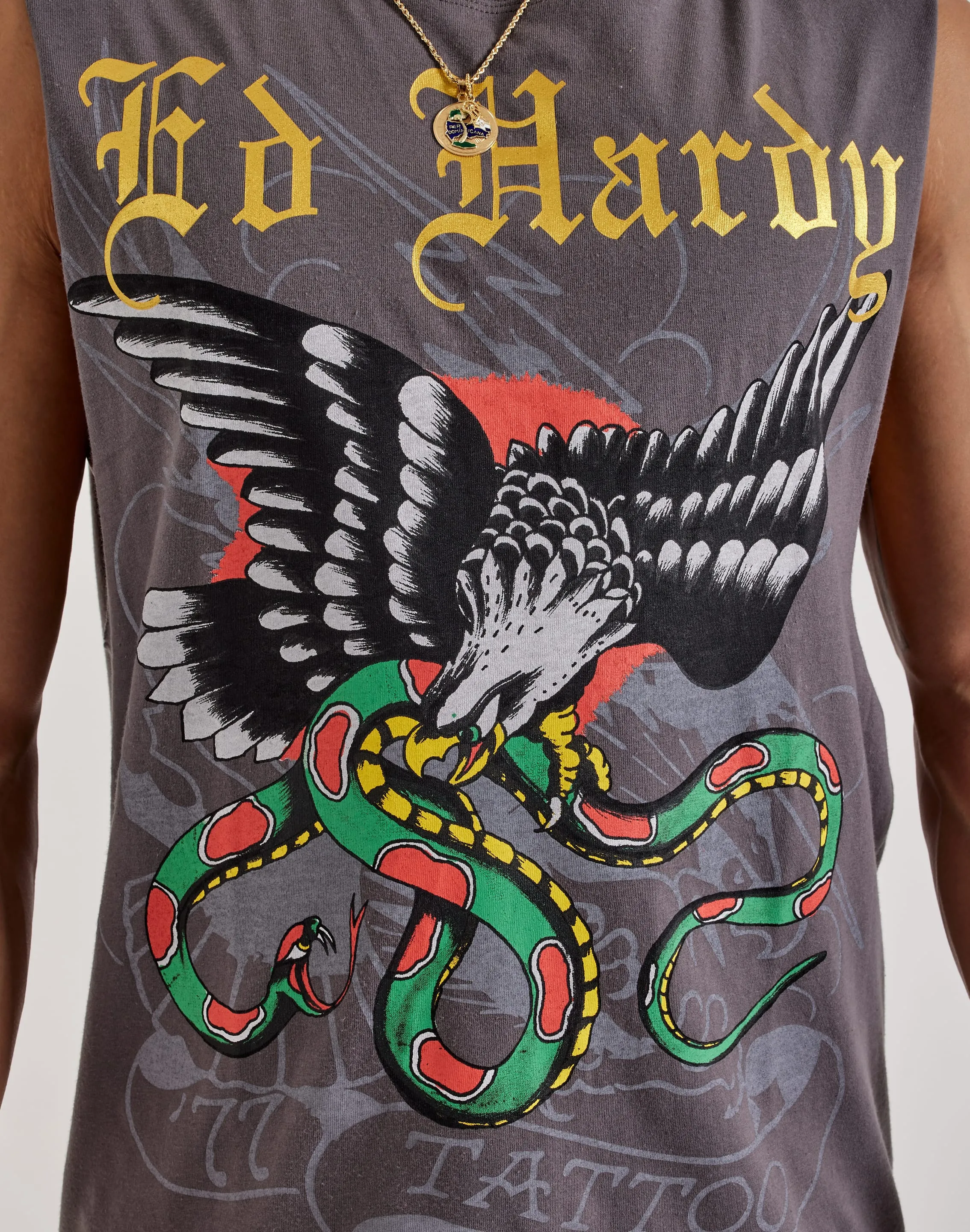 Ed Hardy Eagle Snake Sleeveless Tee