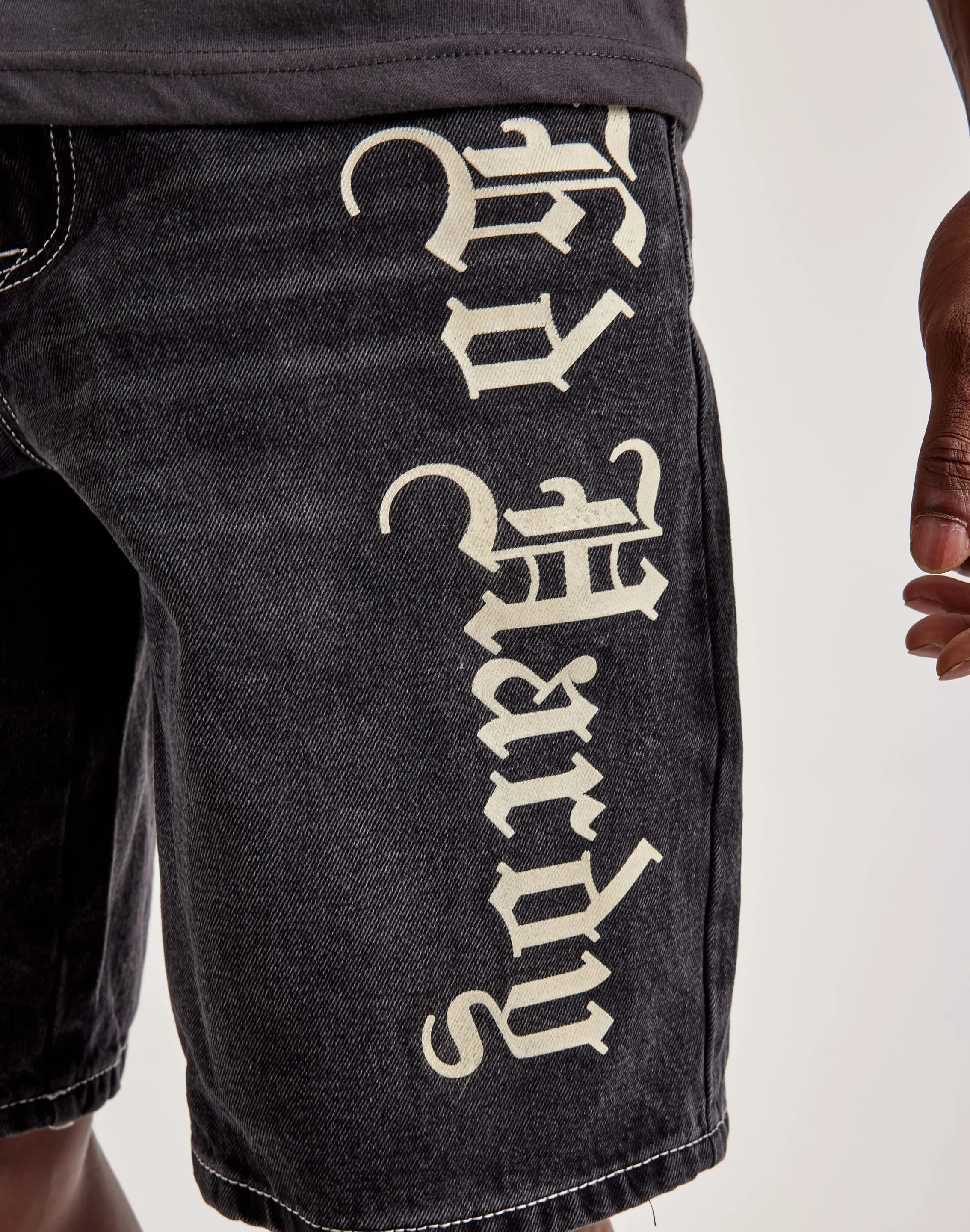 Ed Hardy Live Fast Denim Shorts
