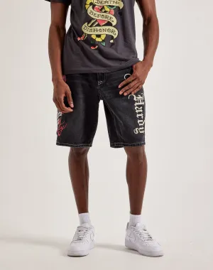 Ed Hardy Live Fast Denim Shorts