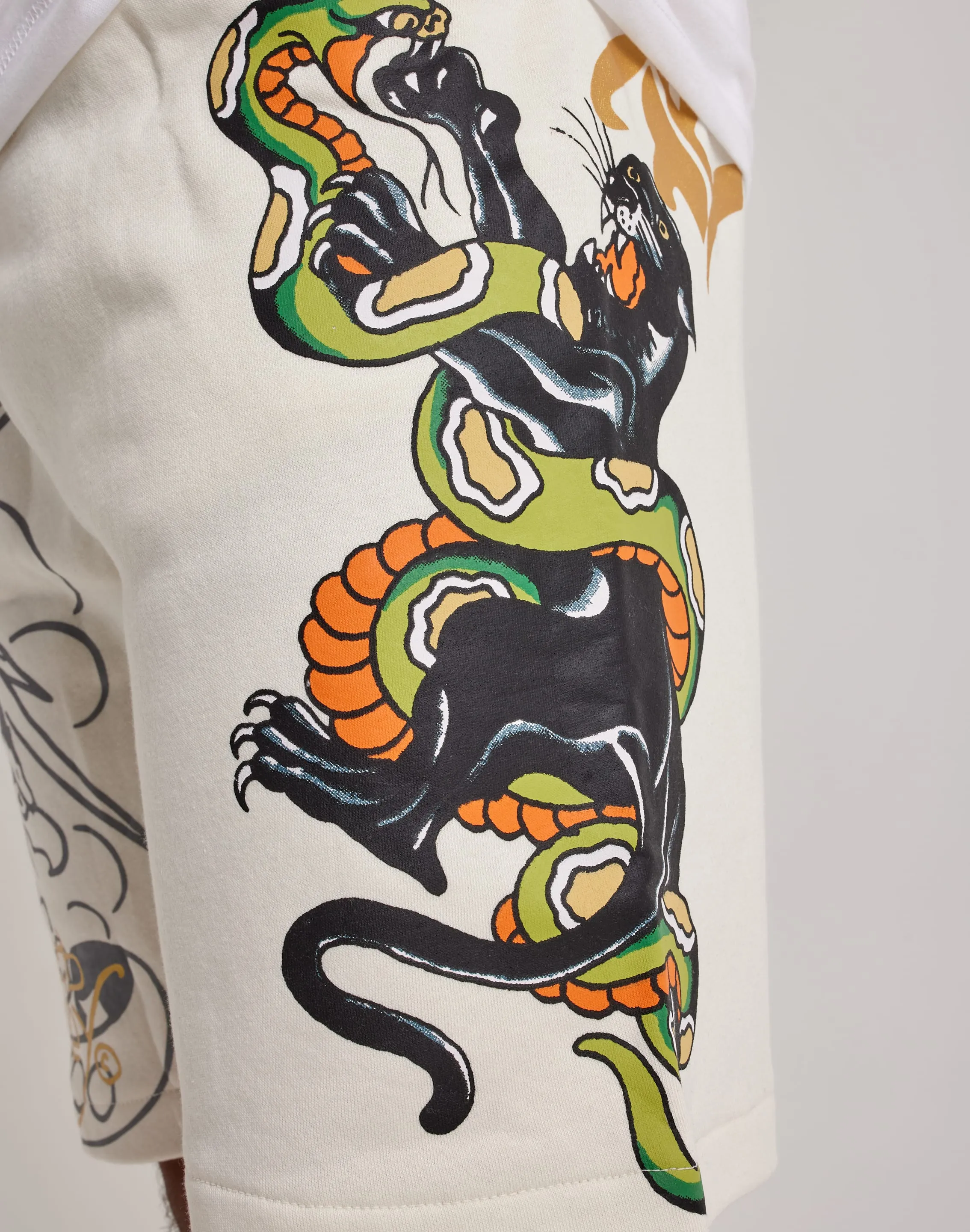 Ed Hardy Panther Snake Fleece Shorts